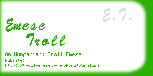 emese troll business card